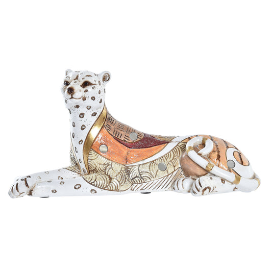 FIGURA RESINA 24X10X12 LEOPARDO BLANCO