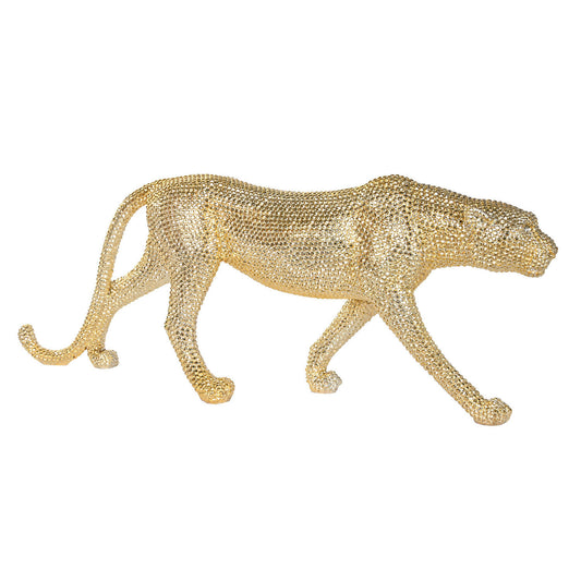FIGURA RESINA 120X23X44 LEOPARDO DORADO