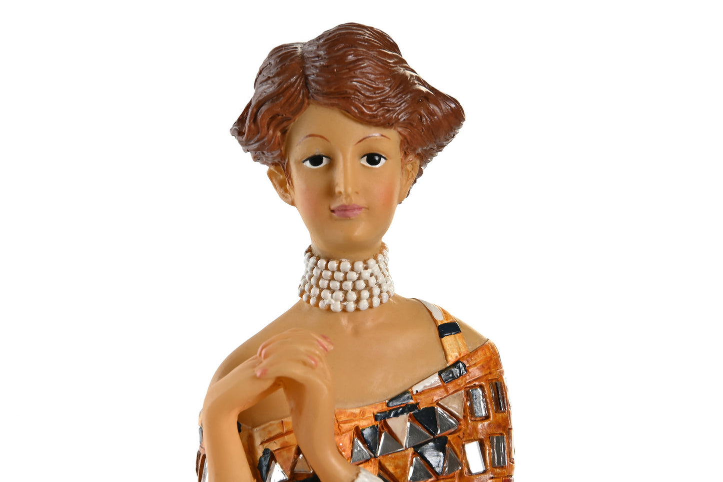 FIGURA RESINA 21:5X18:5X31 DAMA AMARILLO