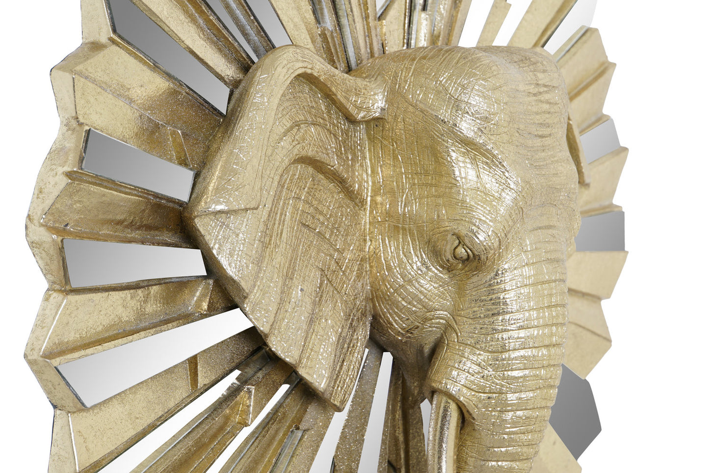 FIGURA RESINA CRISTAL 47X18X56:5 ELEFANTE DORADO