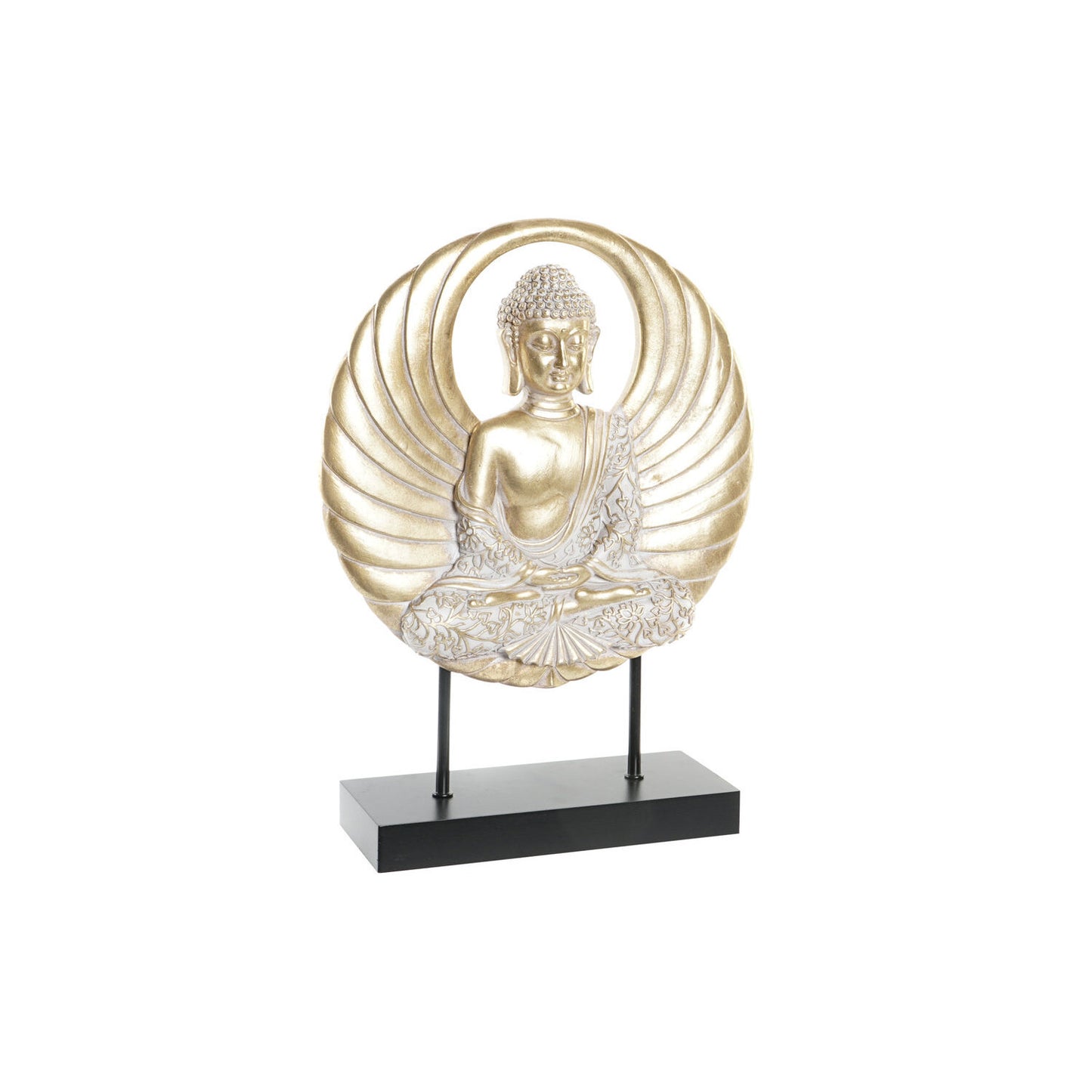 FIGURA RESINA METAL 25X8X33 BUDA DORADO