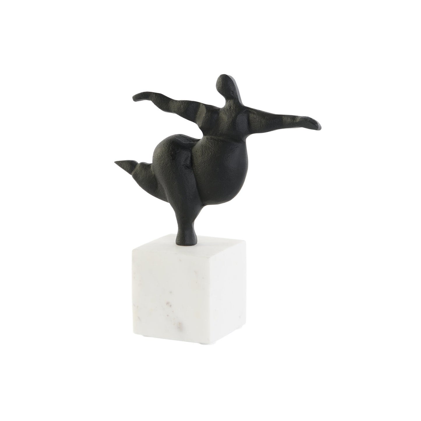 FIGURA ALUMINIO MARMOL 21X8X24 MUJER NEGRO