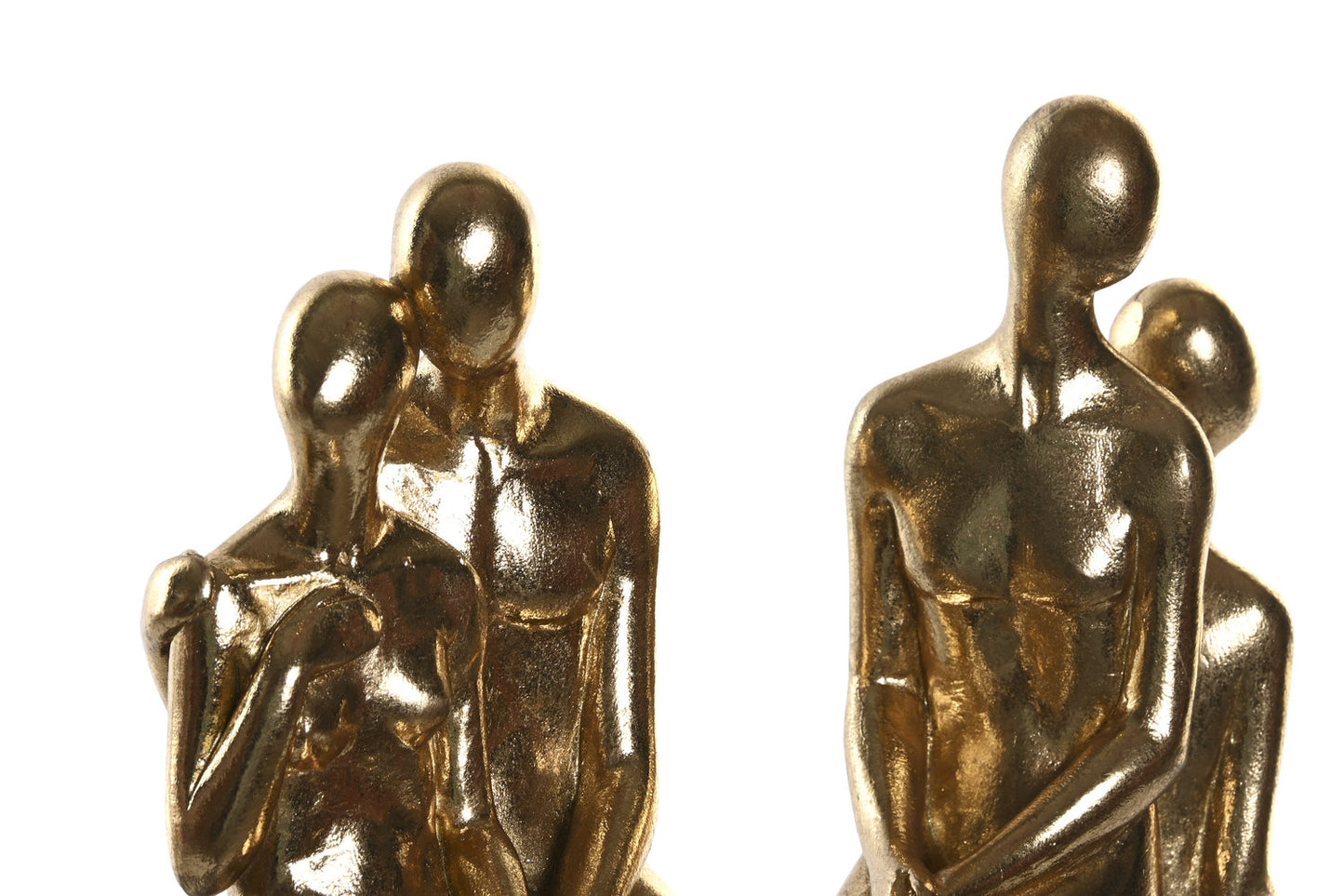 SUJETALIBROS SET 2 RESINA 9X8X26 PAREJA DORADO