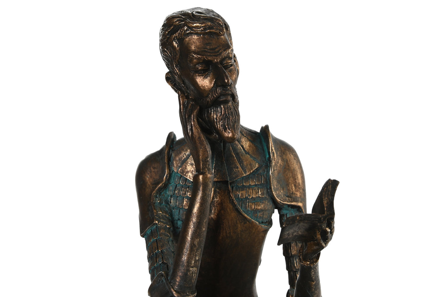 FIGURA RESINA 17X10X24 QUIJOTE LIBRO COBRIZO