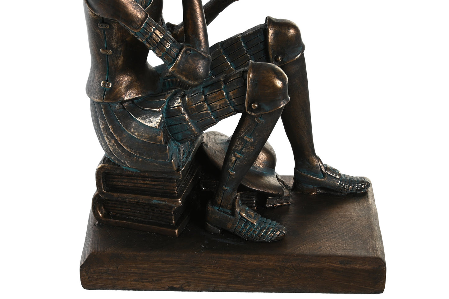 FIGURA RESINA 17X10X24 QUIJOTE LIBRO COBRIZO