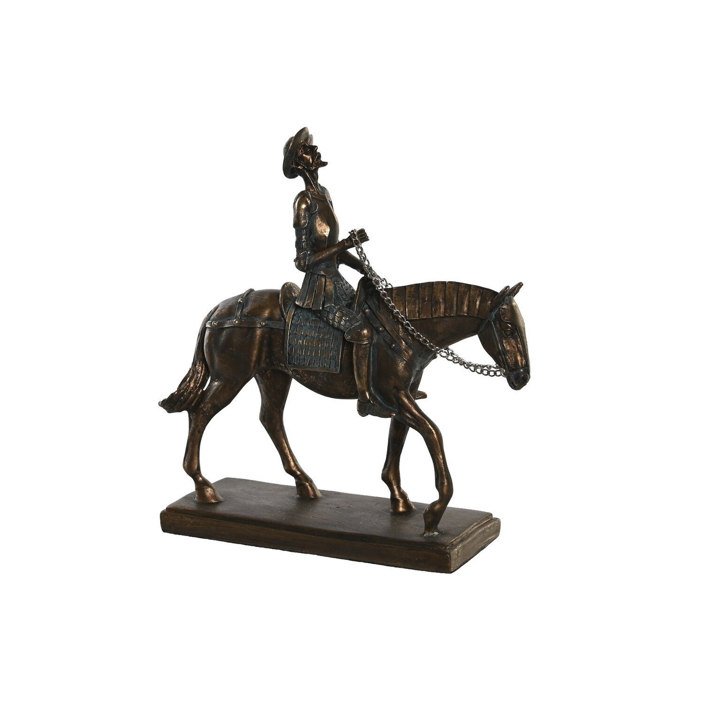 FIGURA RESINA 20X7X22 10CM: QUIJOTE CABALLO