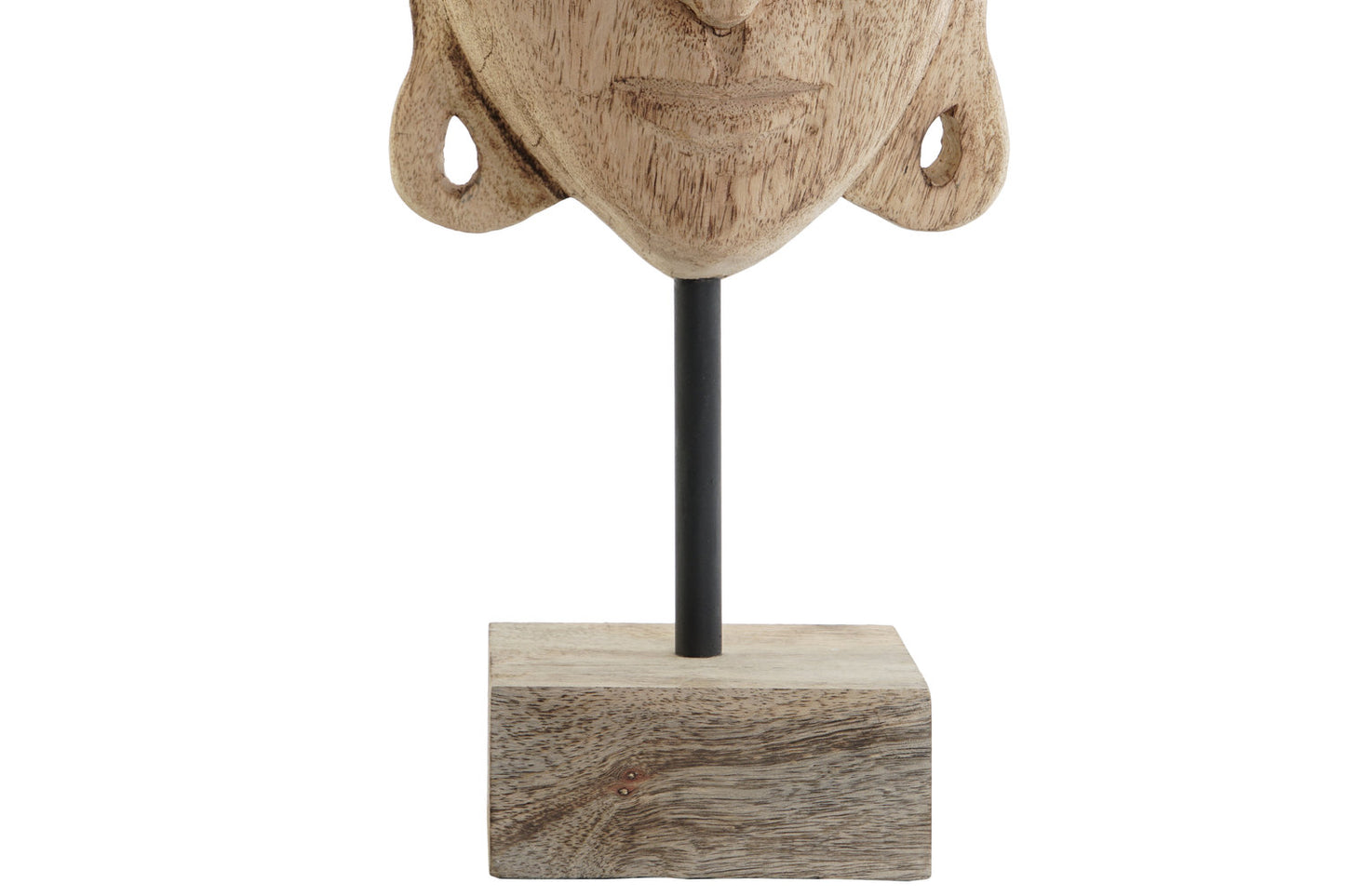 FIGURA MANGO HIERRO 20X12X48 BUDA NATURAL MARRON