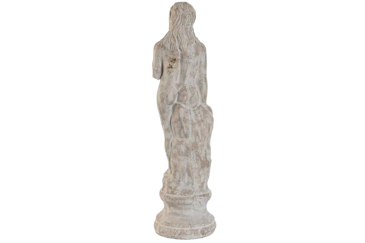 FIGURA CEMENTO 17X17X61 MUJER DESGASTADO GRIS