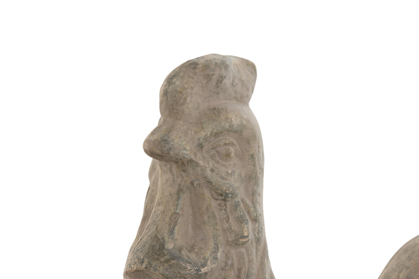 FIGURA CEMENTO 25X16X32 GALLINA DESGASTADO GRIS