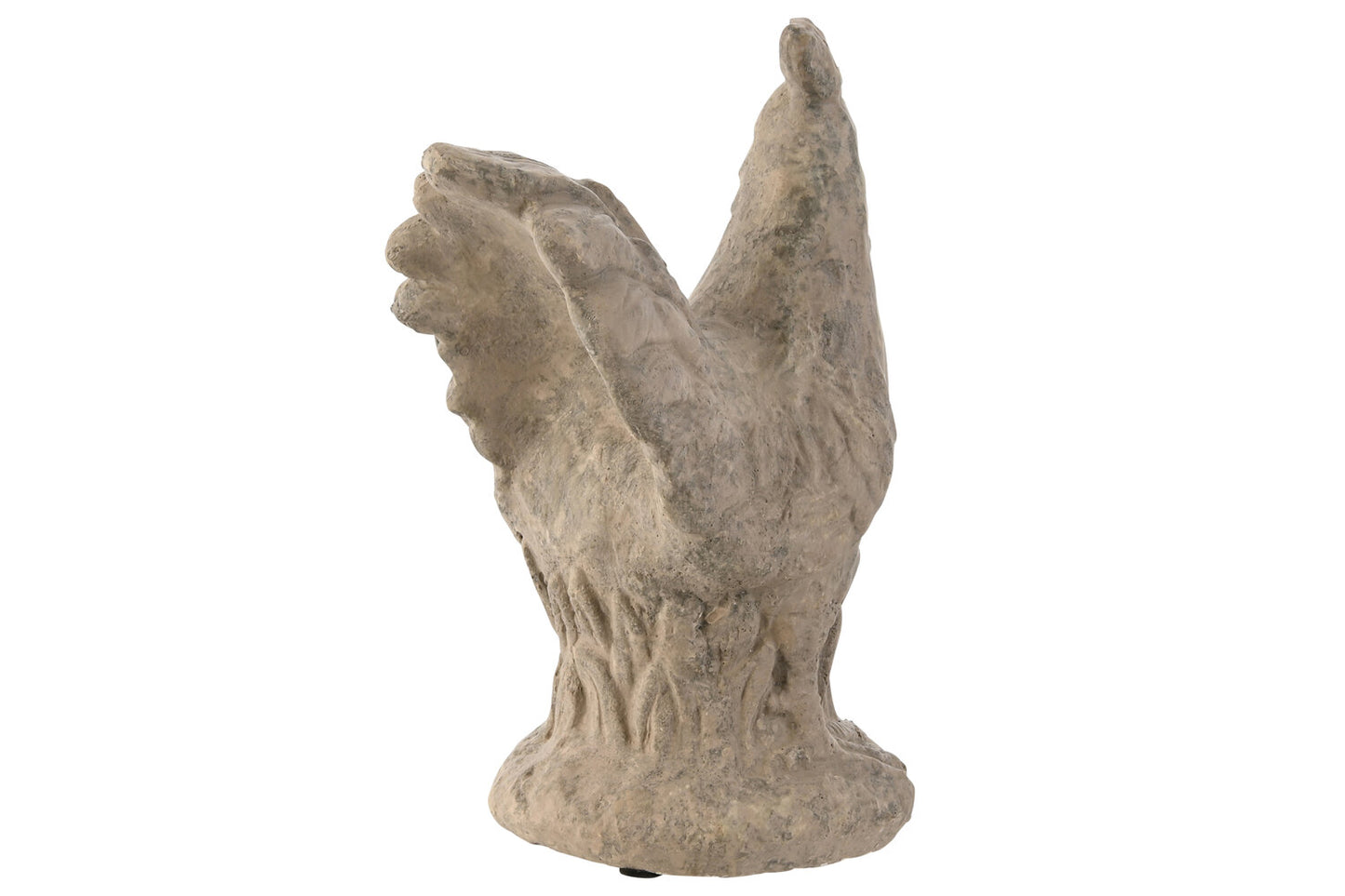 FIGURA CEMENTO 17X12X22 GALLINA DESGASTADO GRIS