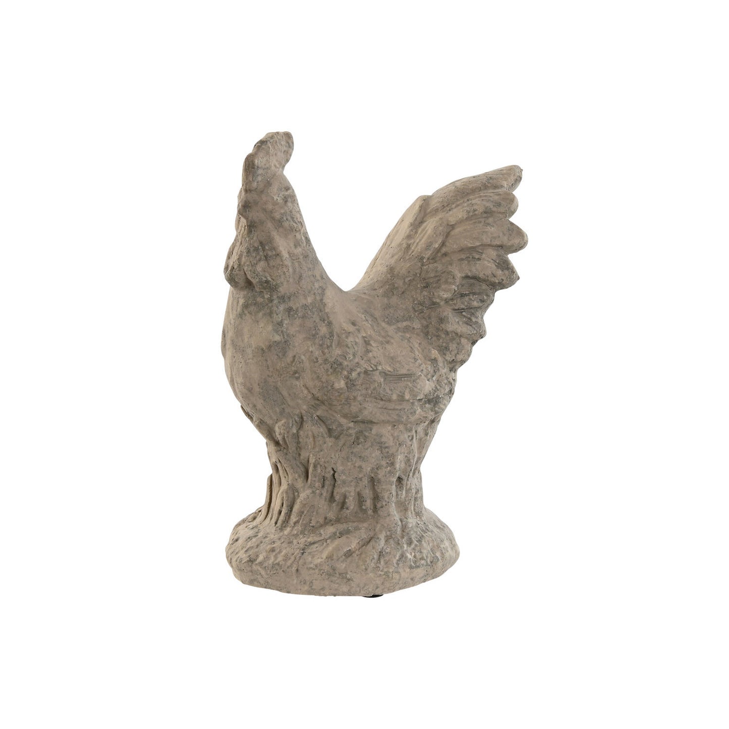 FIGURA CEMENTO 17X12X22 GALLINA DESGASTADO GRIS