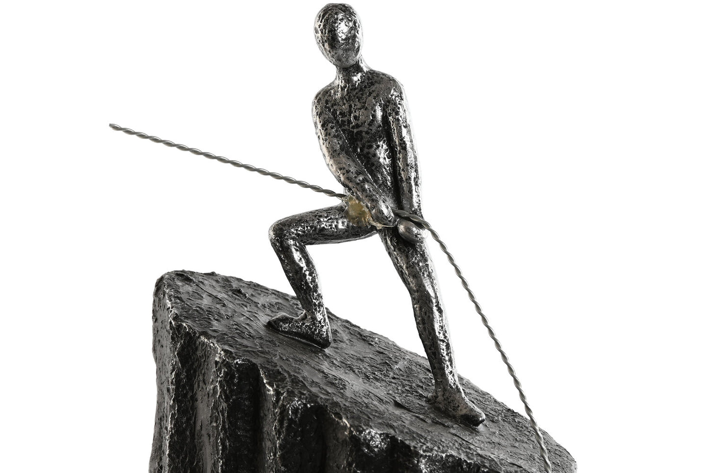 FIGURA RESINA 16X8X38 ROCA GRIS OSCURO