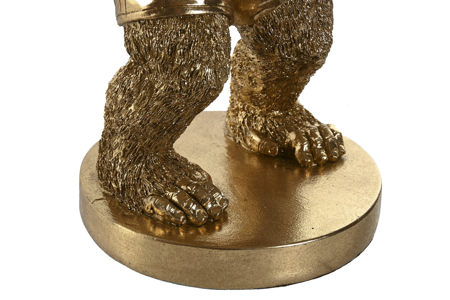 FIGURA RESINA 24X16X33:5 GORILA BOXEADOR DORADO