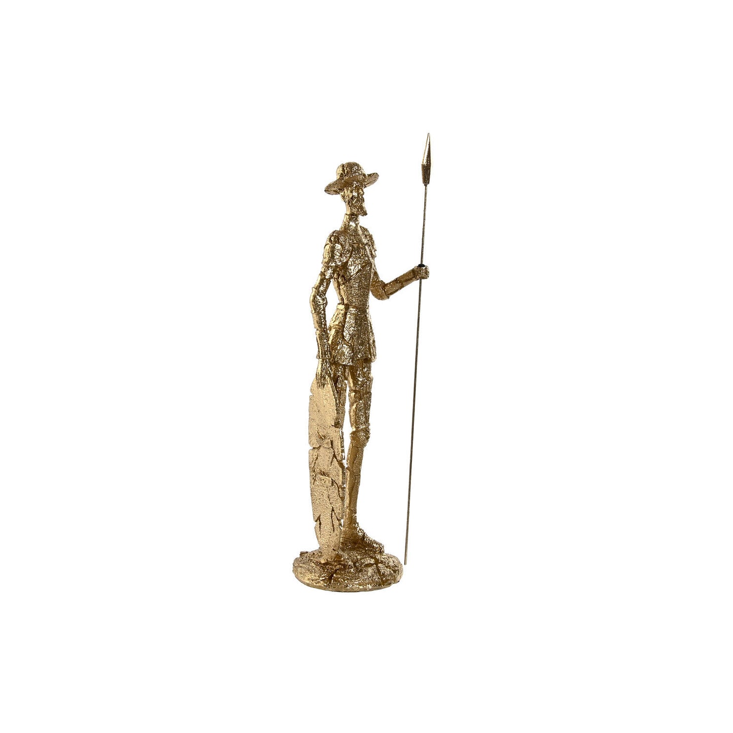 FIGURA RESINA 10X10X37 QUIJOTE DORADO