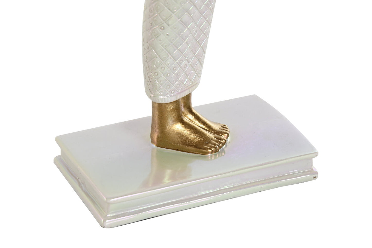 FIGURA RESINA 34X6:5X33:5 ISIS IRIDISCENTE BLANCO