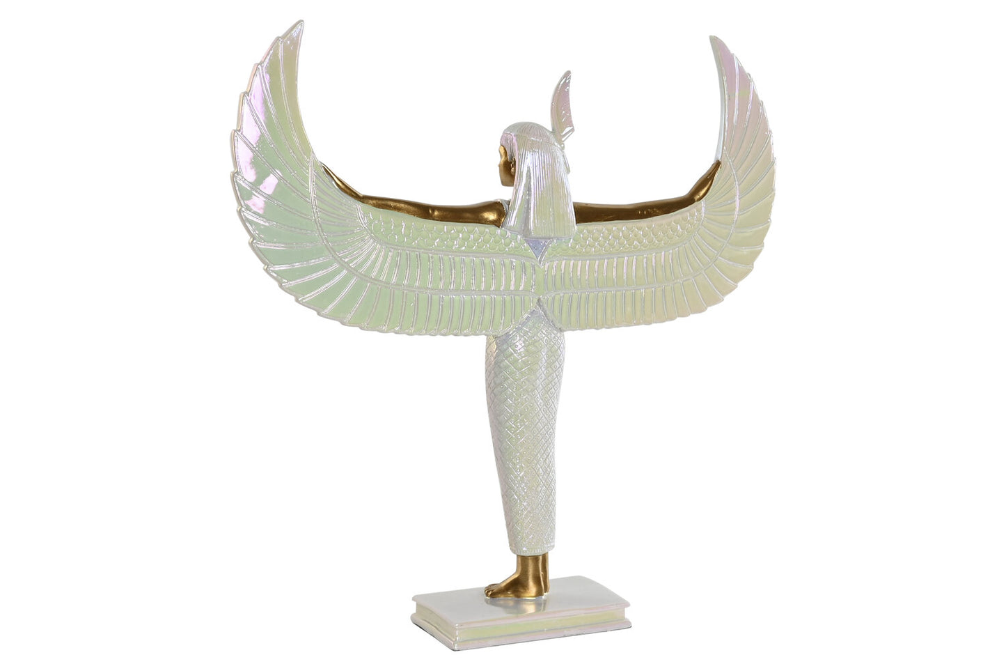 FIGURA RESINA 34X6:5X33:5 ISIS IRIDISCENTE BLANCO