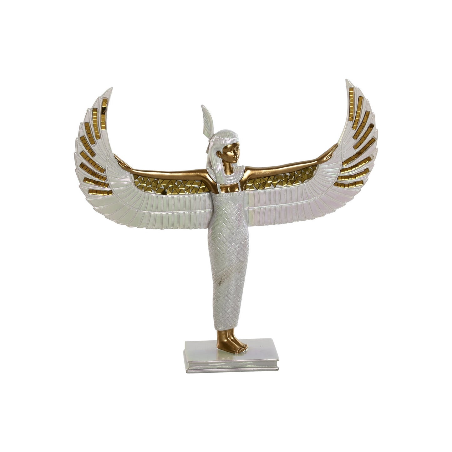 FIGURA RESINA 34X6:5X33:5 ISIS IRIDISCENTE BLANCO