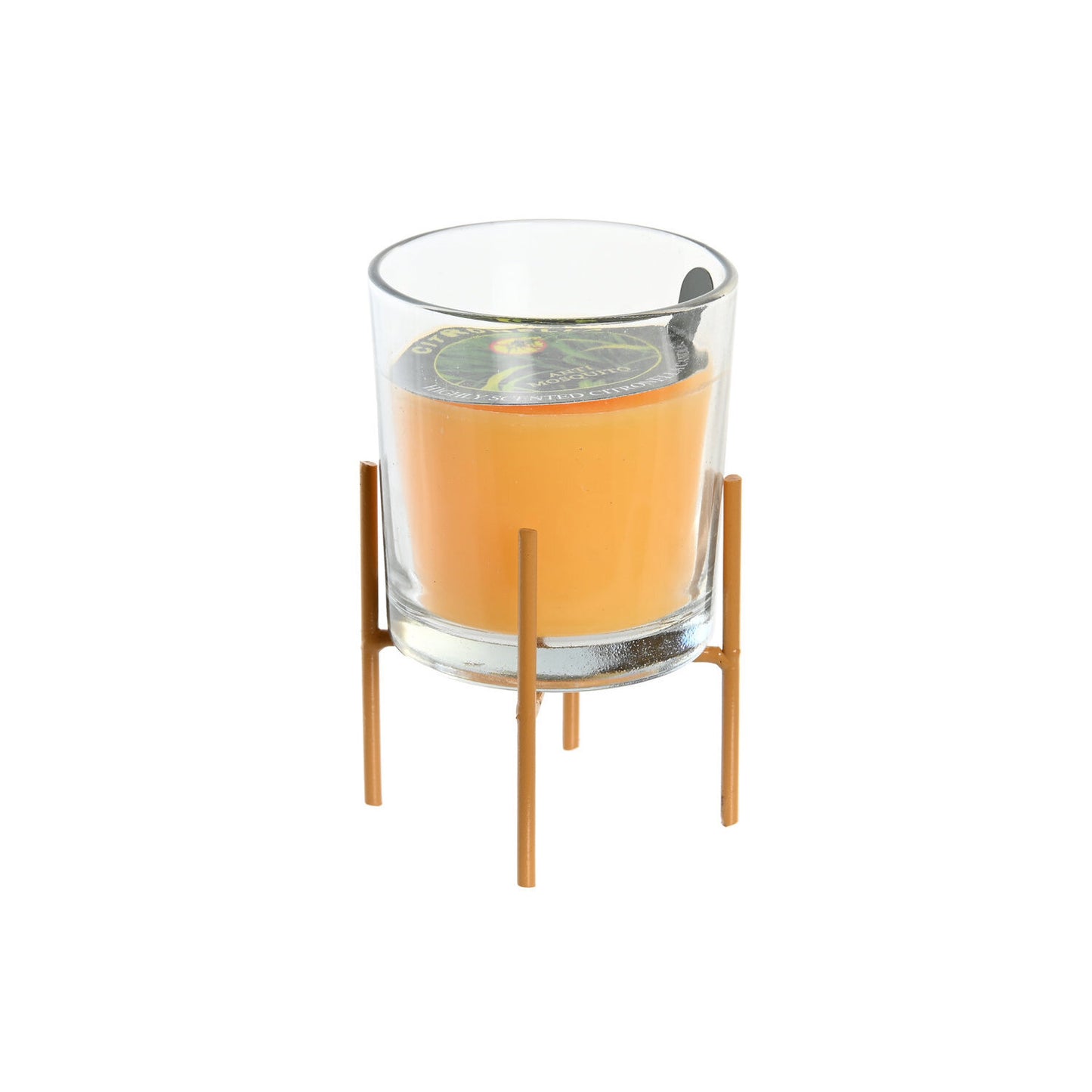 VELA CRISTAL METAL 8X8X12 120 GR. CITRONELA