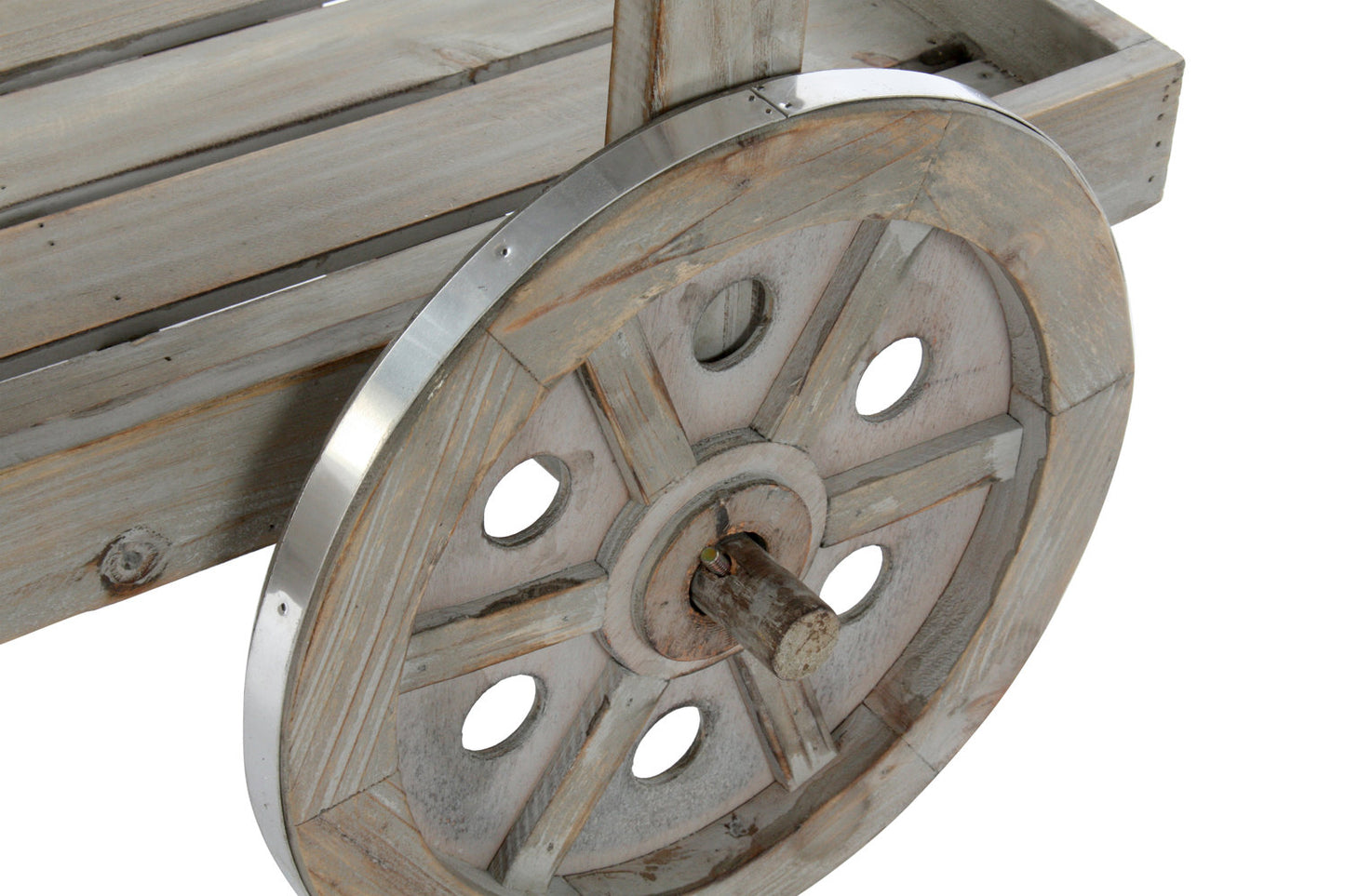 CARRO ABETO PIZARRA 87X41X109 RUEDAS MARRON CLARO