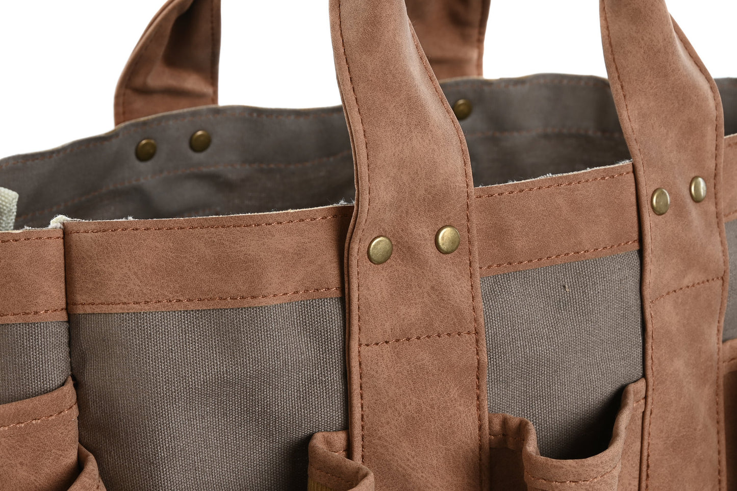 BOLSO ALGODON CANVAS 47X18X27 HERRAMIENTAS VERDE