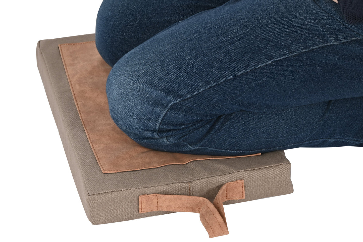 COJIN SUELO ALGODON CANVAS 40X25X4 VERDE