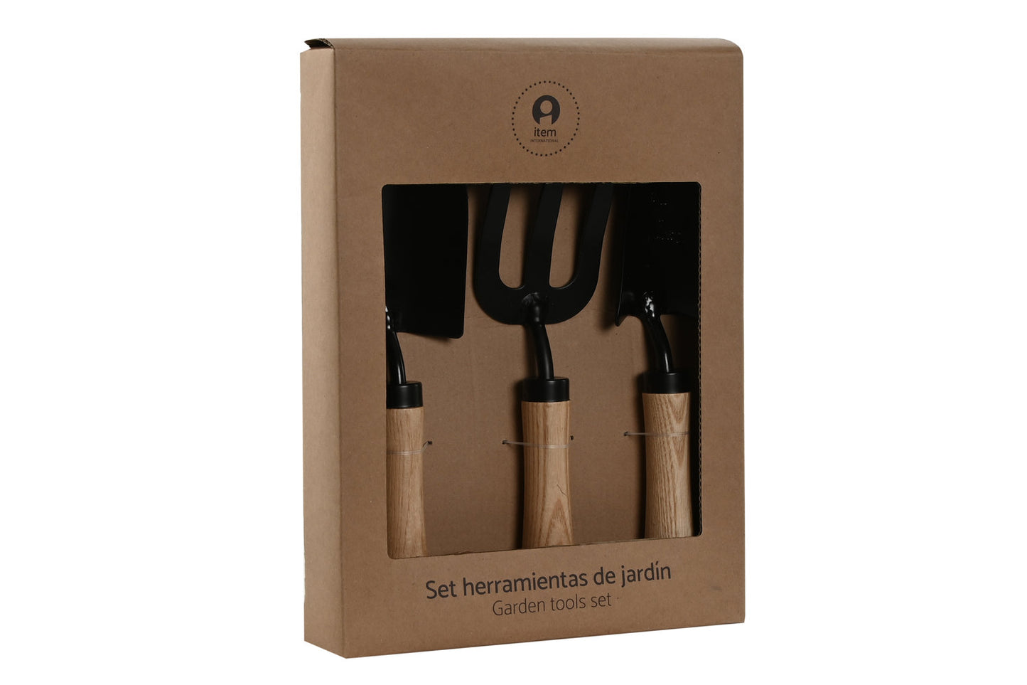UTENSILIOS SET 3 ACERO CARTON 10X10X35 MARRON