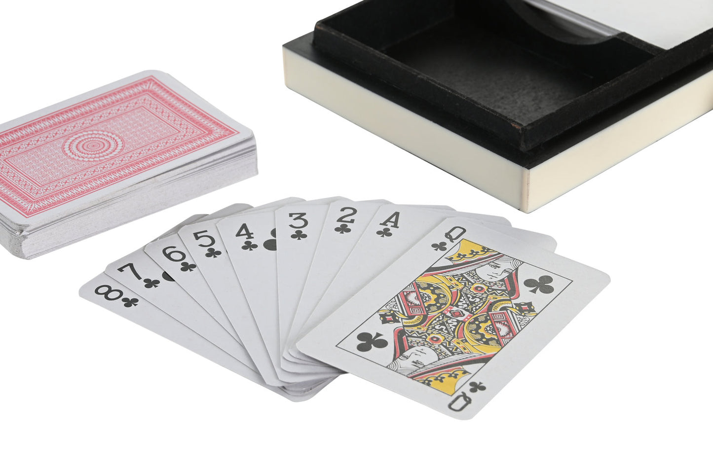 JUEGO SET 4 RESINA 23X11:5X3:5 CARTAS BLANCO