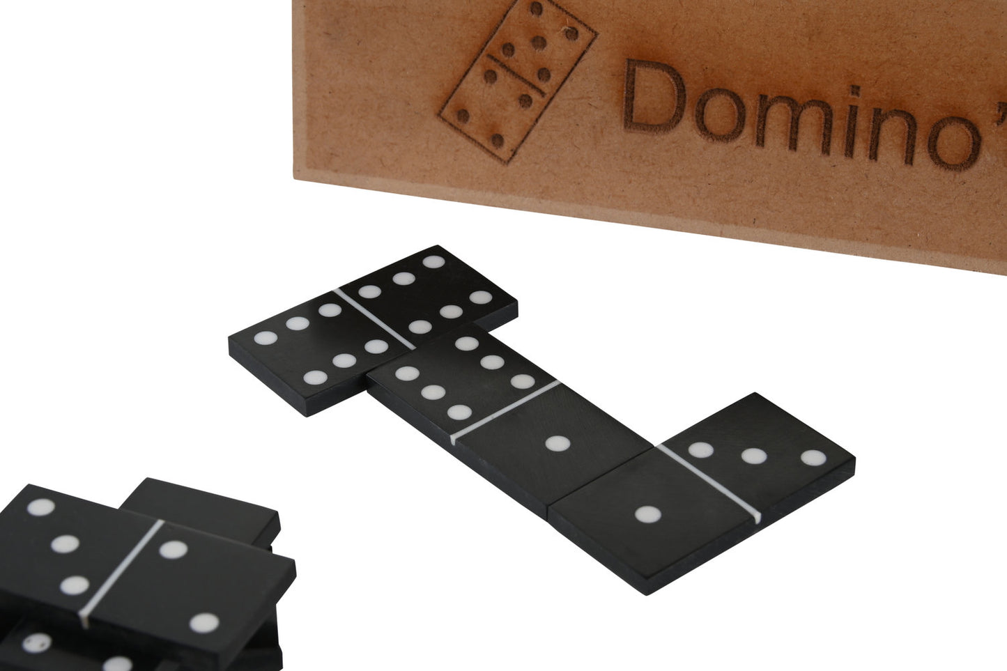 JUEGO SET 2 RESINA MDF 20X7X3 DOMINO NATURAL