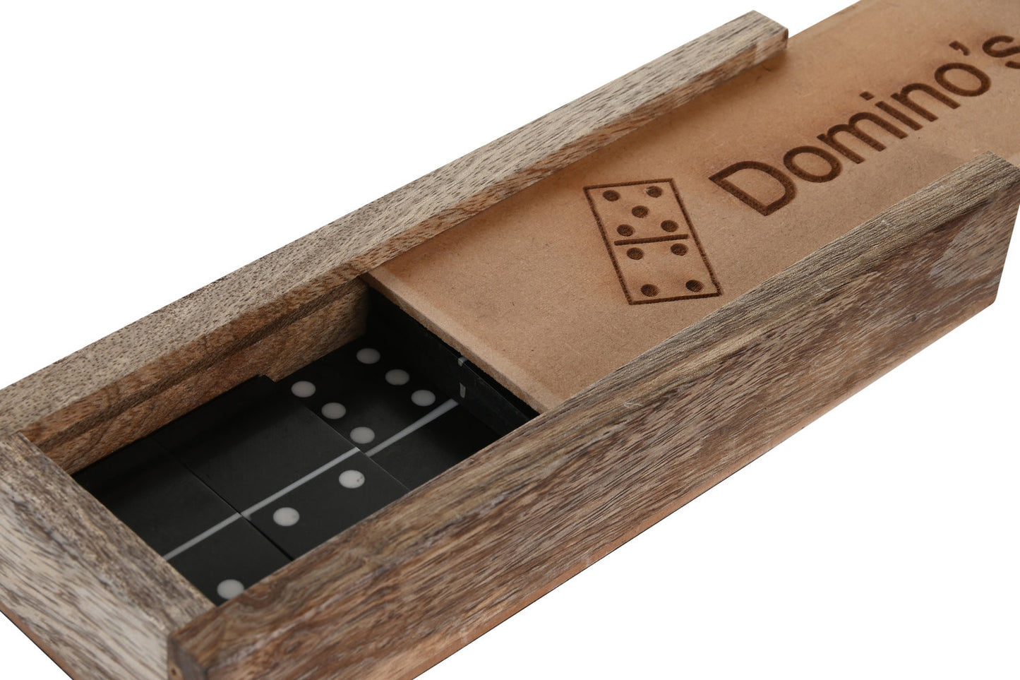 JUEGO SET 2 RESINA MDF 20X7X3 DOMINO NATURAL