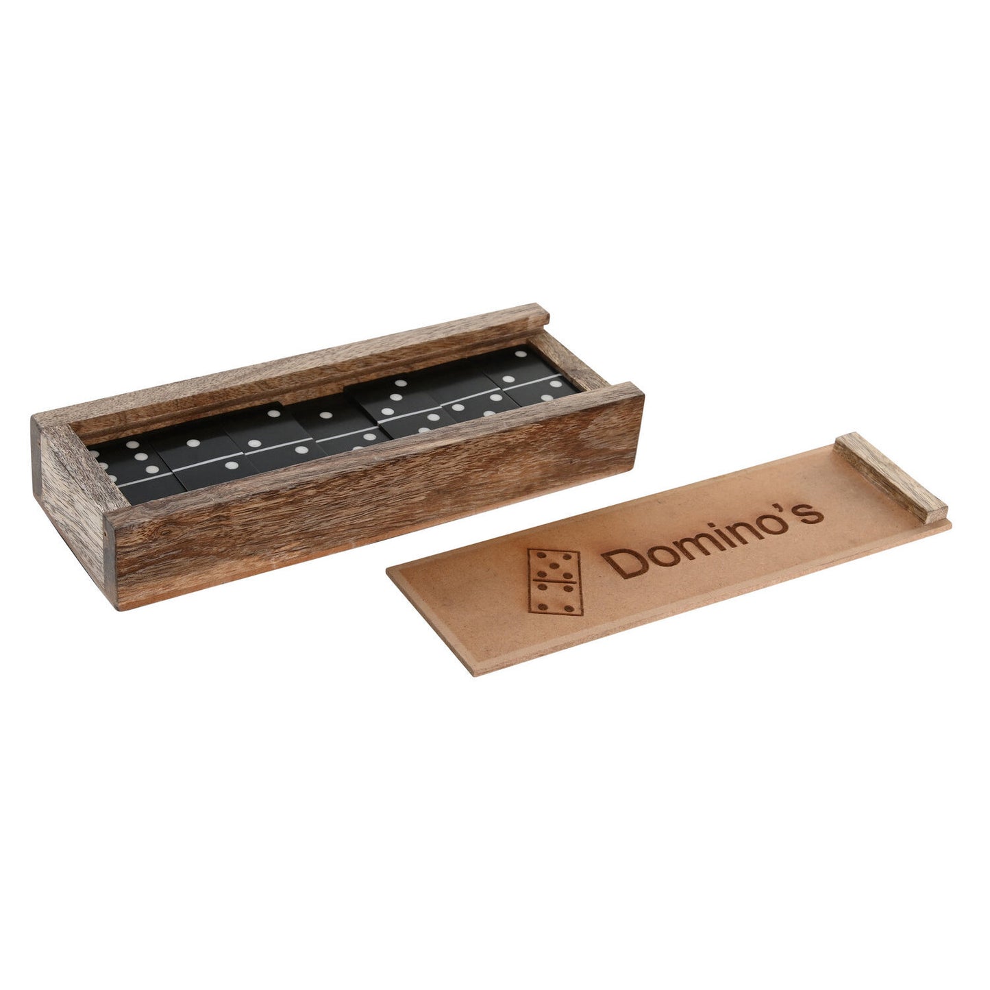 JUEGO SET 2 RESINA MDF 20X7X3 DOMINO NATURAL