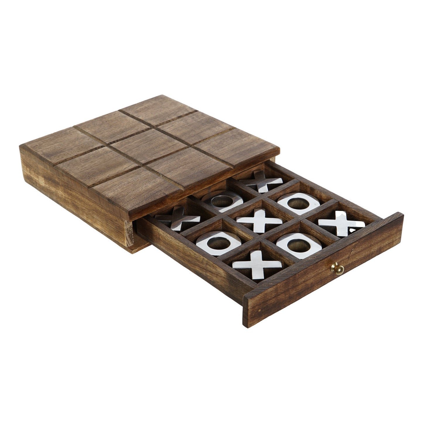 JUEGO SET 2 MANGO METAL 18X18X4 TIC TAC TOE