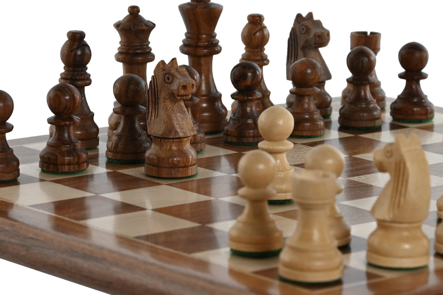 JUEGO ACACIA ARCE 36X36X2 AJEDREZ 7.5CM MARRON