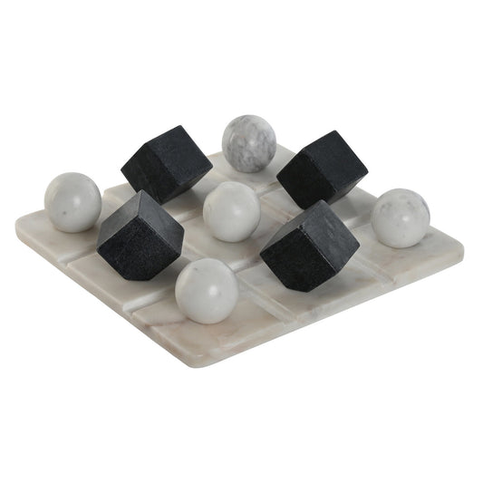 JUEGO PIEDRA 30X30X1:5 TIC TAC TOE BLANCO