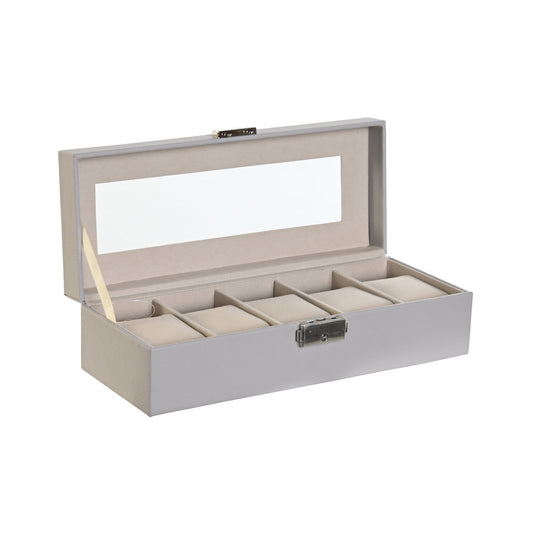 JOYERO MDF VELVET 25:5X10X7 GRIS CLARO