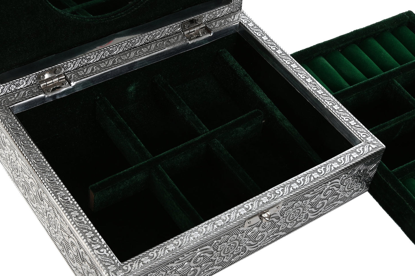 JOYERO MADERA ALUMINIO 22:5X17:5X7:6 PAVO REAL