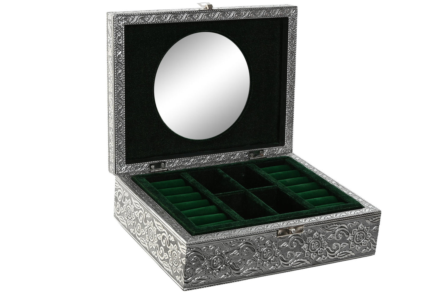 JOYERO MADERA ALUMINIO 22:5X17:5X7:6 PAVO REAL