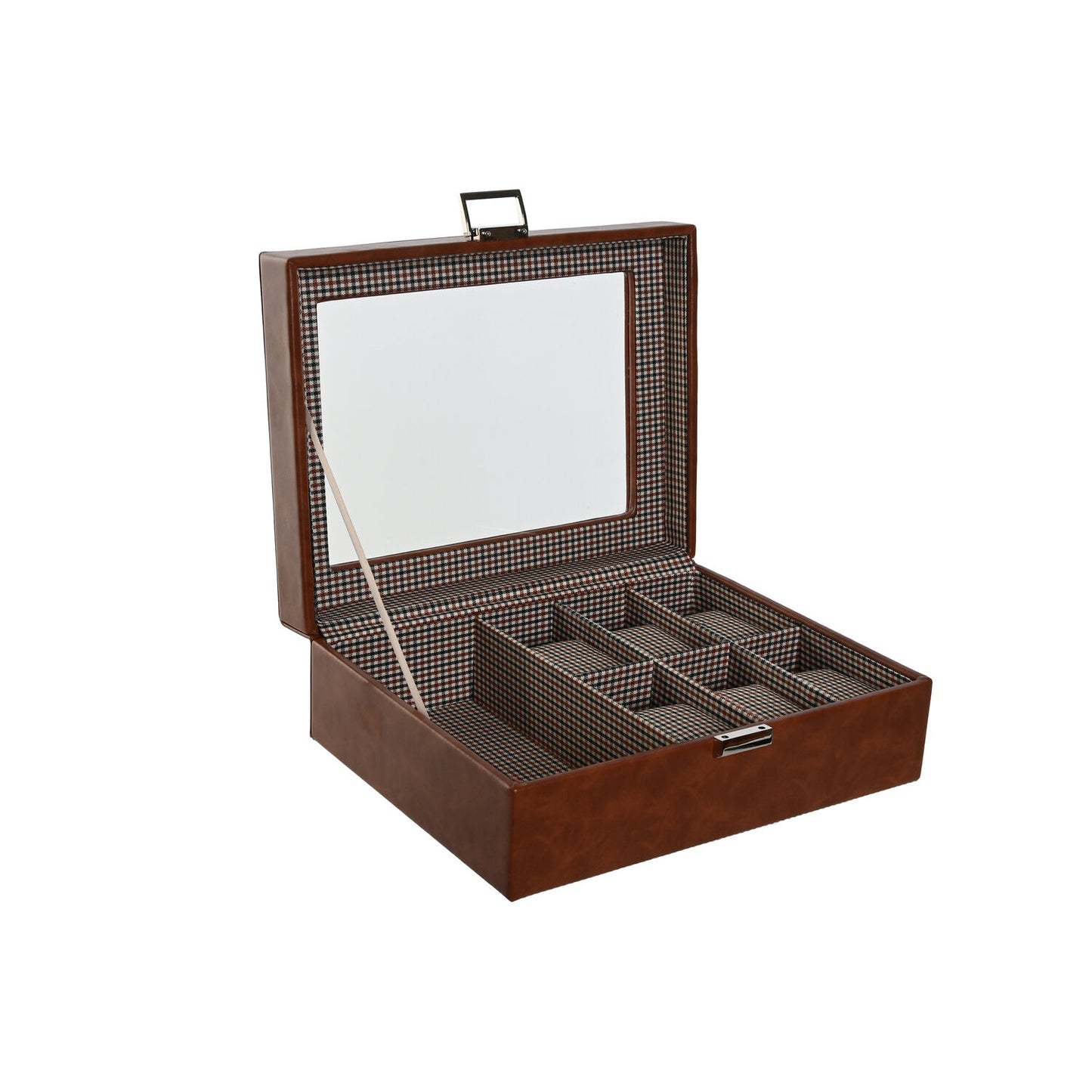 JOYERO PU CRISTAL 26X20X9 MARRON