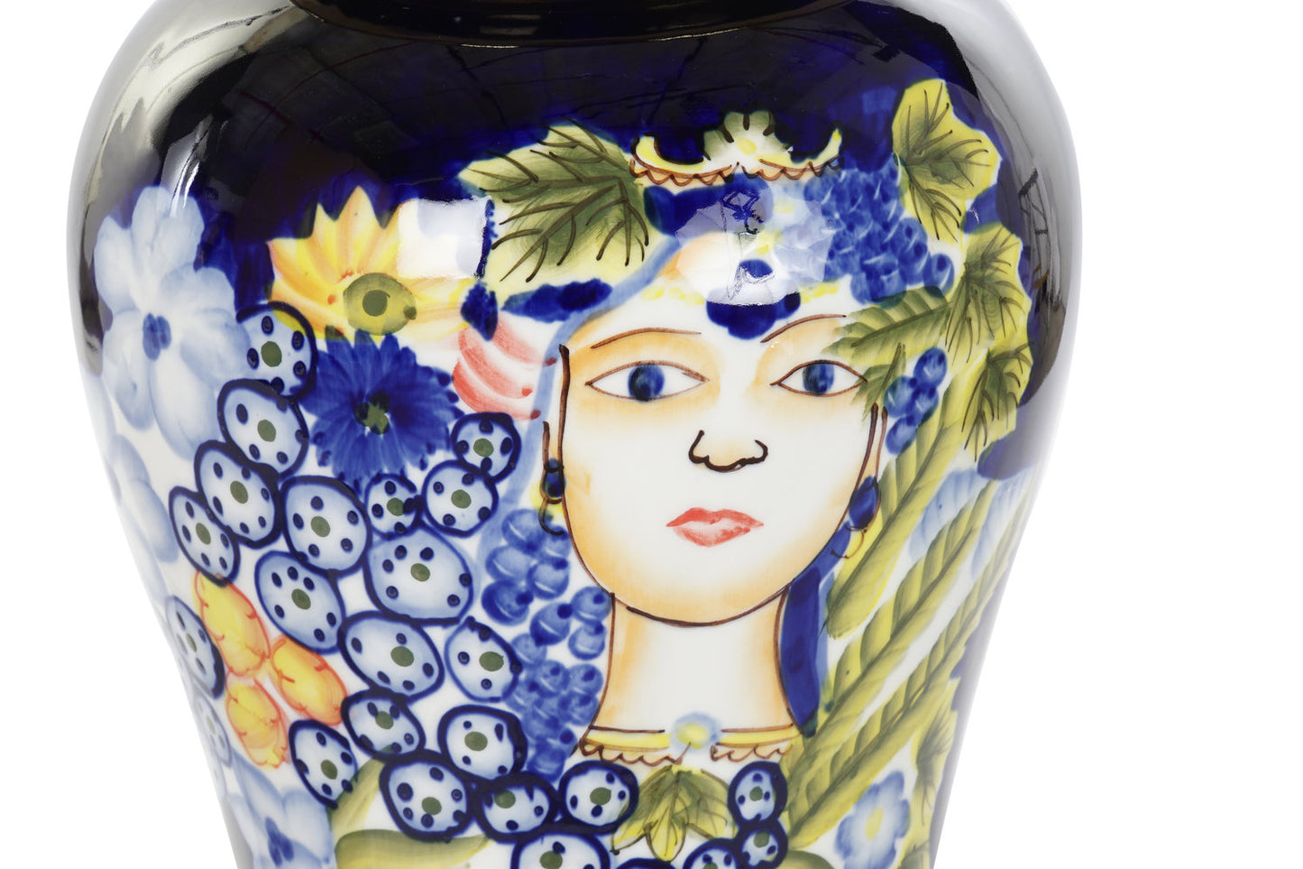 JARRON PORCELANA 22X22X42 CARA MULTICOLOR