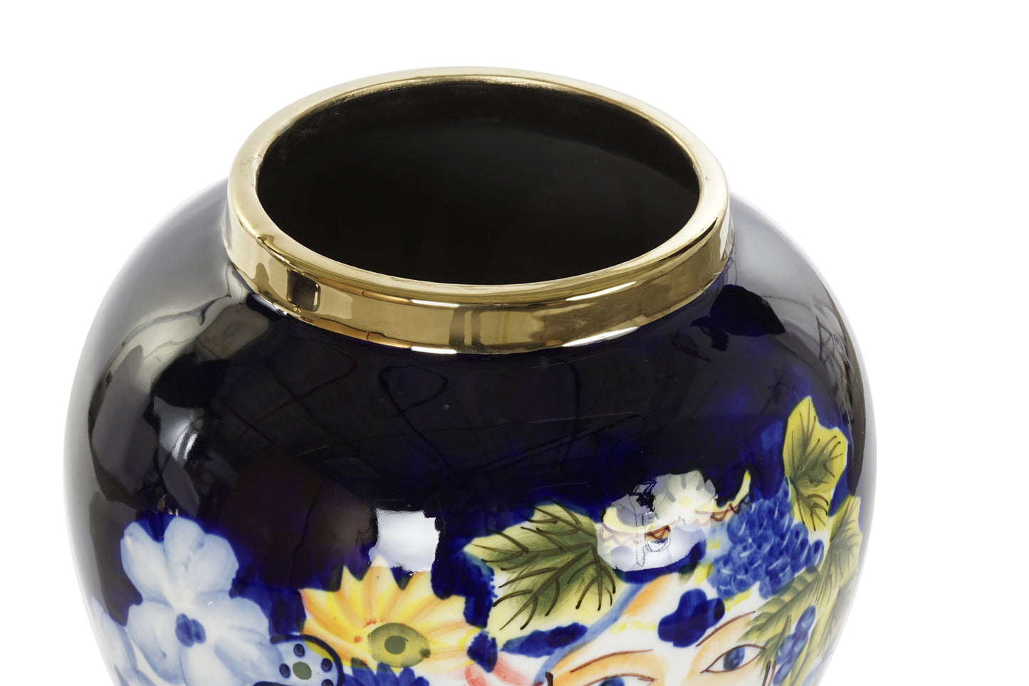 JARRON PORCELANA 22X22X42 CARA MULTICOLOR