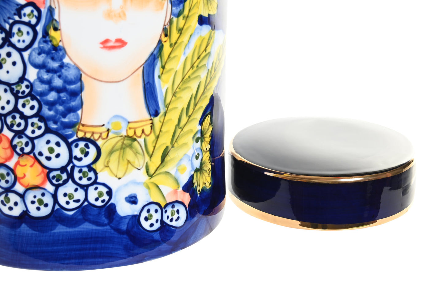 JARRON PORCELANA 21X21X31 CARA MULTICOLOR