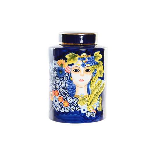 JARRON PORCELANA 21X21X31 CARA MULTICOLOR