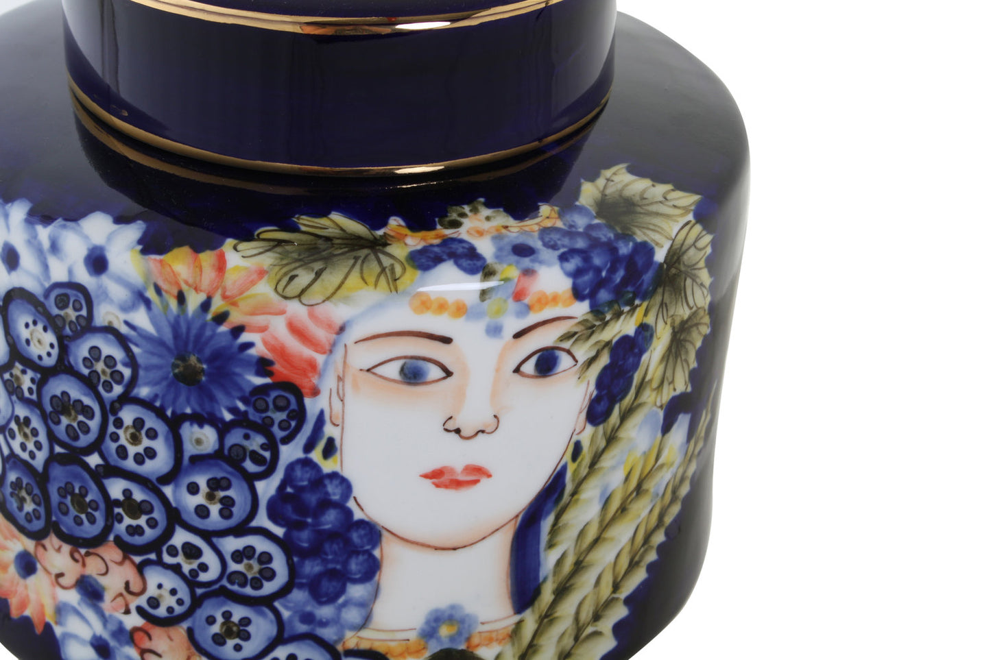 JARRON PORCELANA 17X17X16 CARA MULTICOLOR