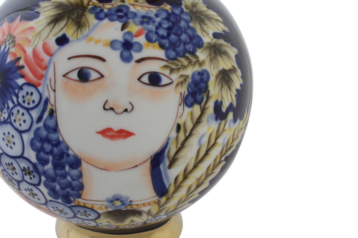 JARRON PORCELANA 19X19X23 CARA MULTICOLOR