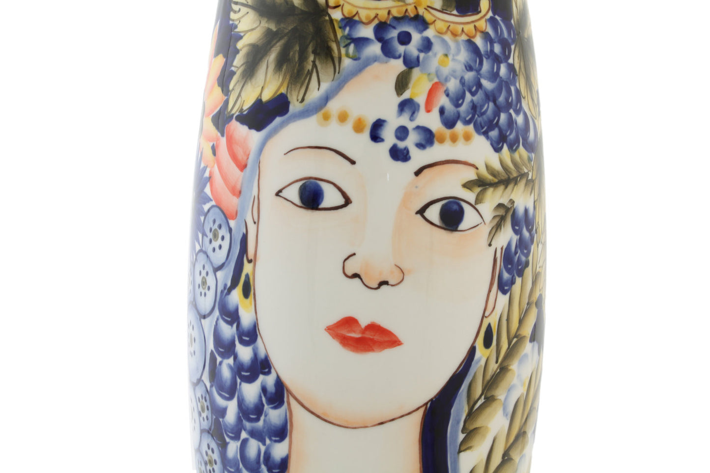 JARRON PORCELANA 14X14X39 CARA MULTICOLOR
