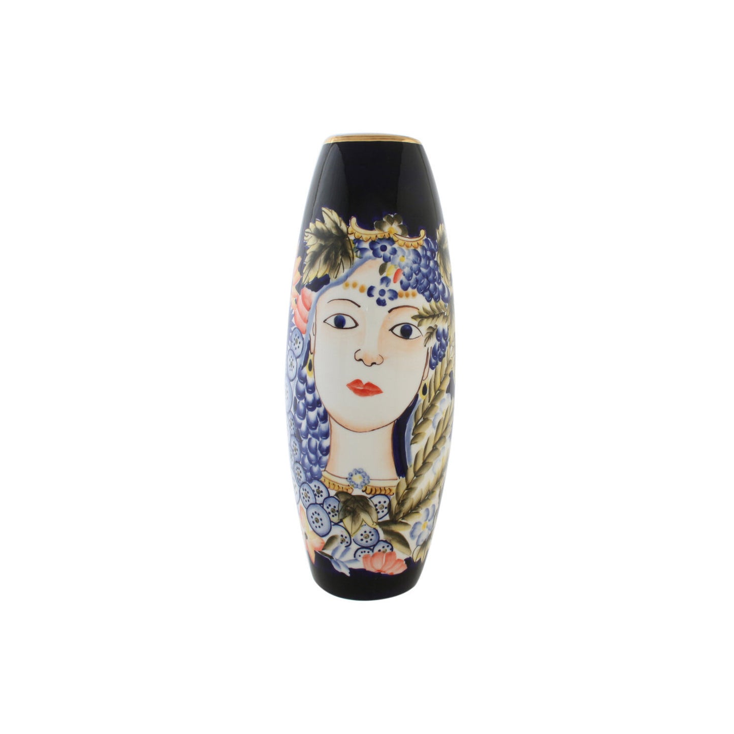 JARRON PORCELANA 14X14X39 CARA MULTICOLOR