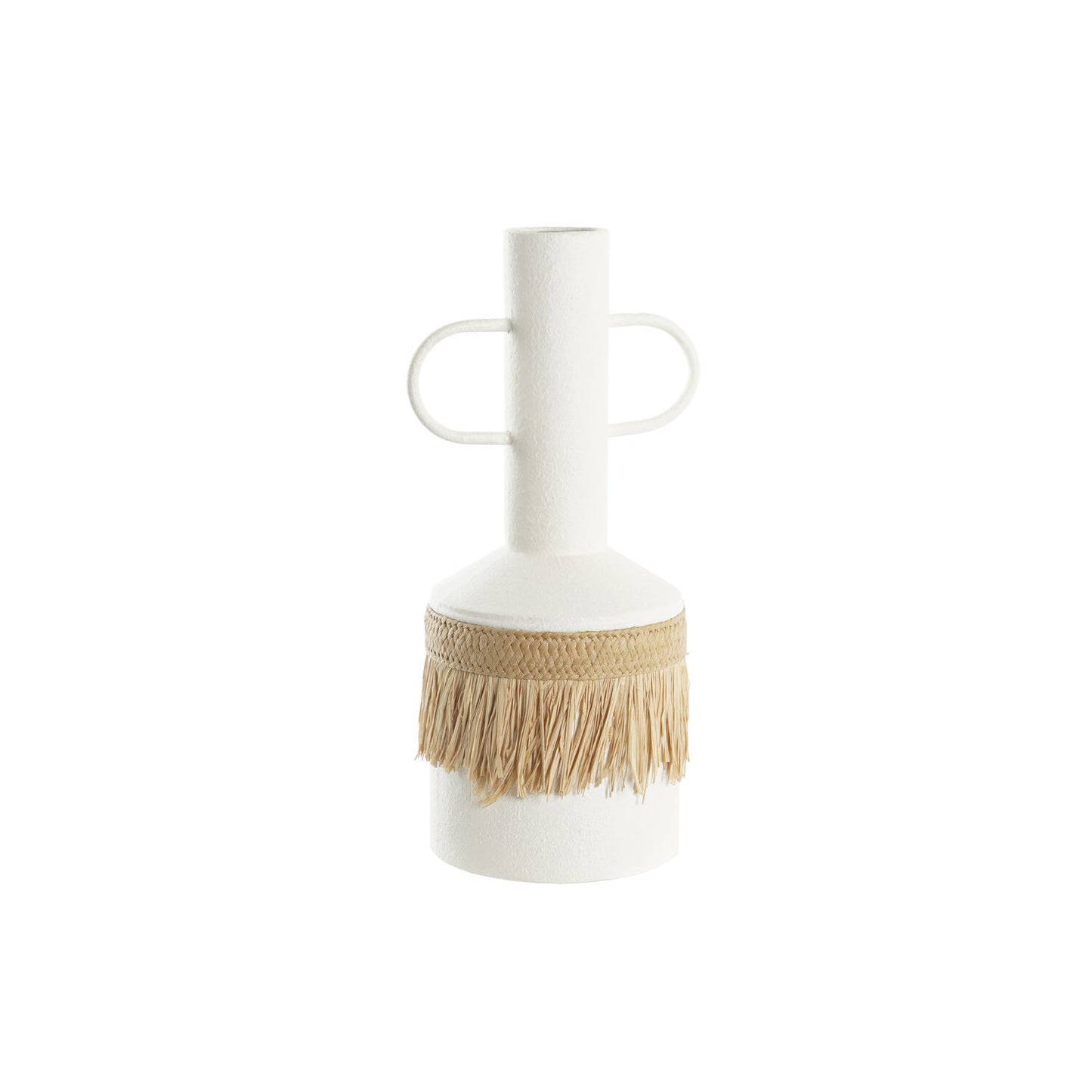 JARRON METAL FIBRA 20X16X40 BLANCO
