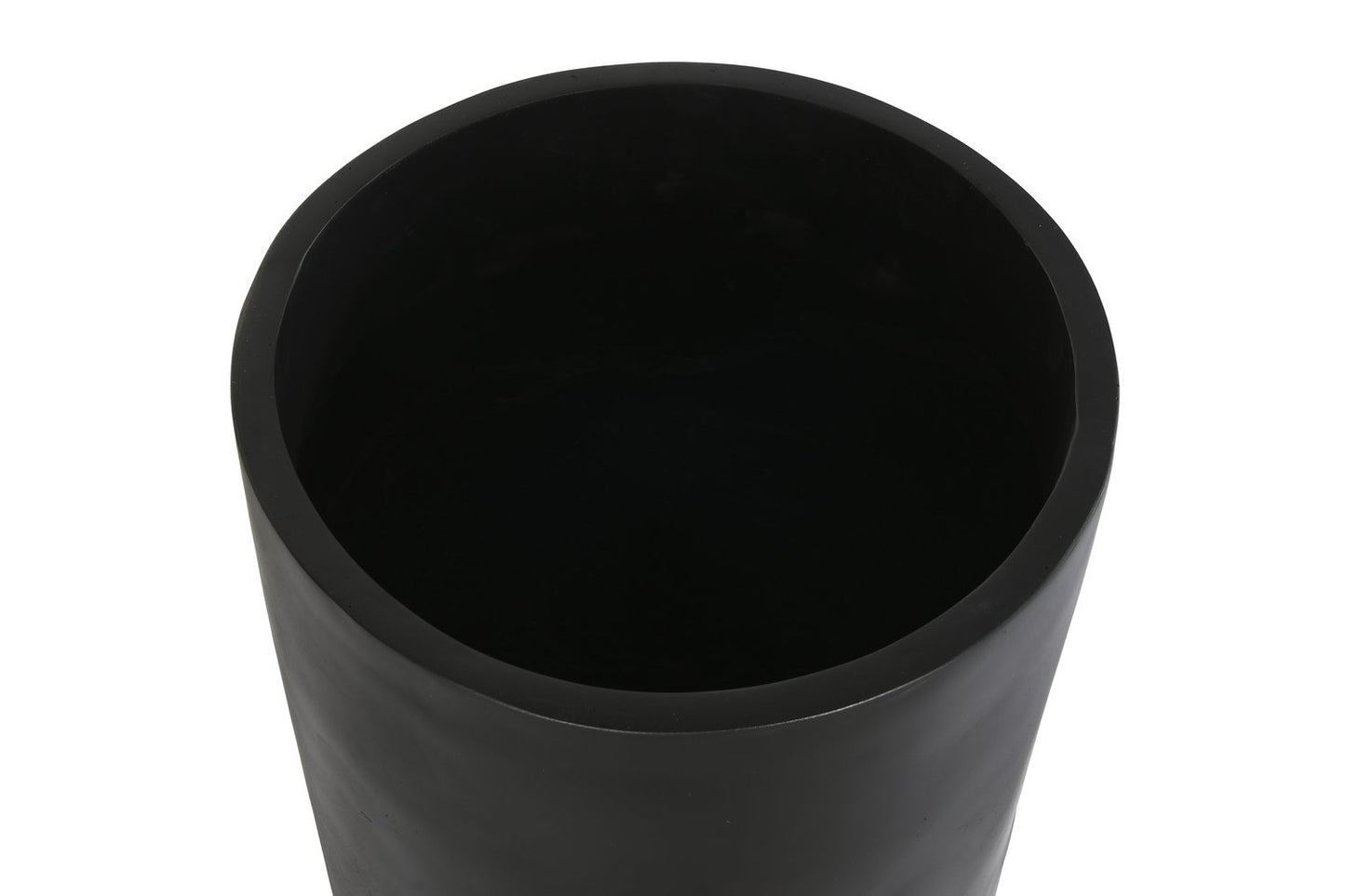 JARRON RESINA 35X35X90 BESO MATE NEGRO