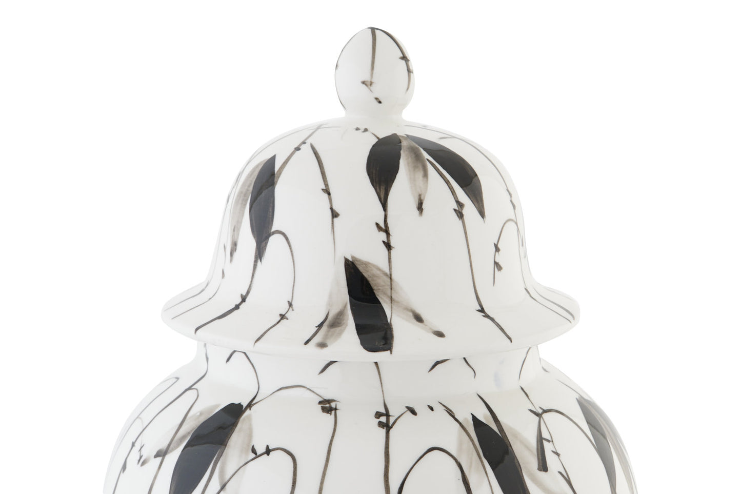 TIBOR PORCELANA 22X22X42 HOJAS BLANCO
