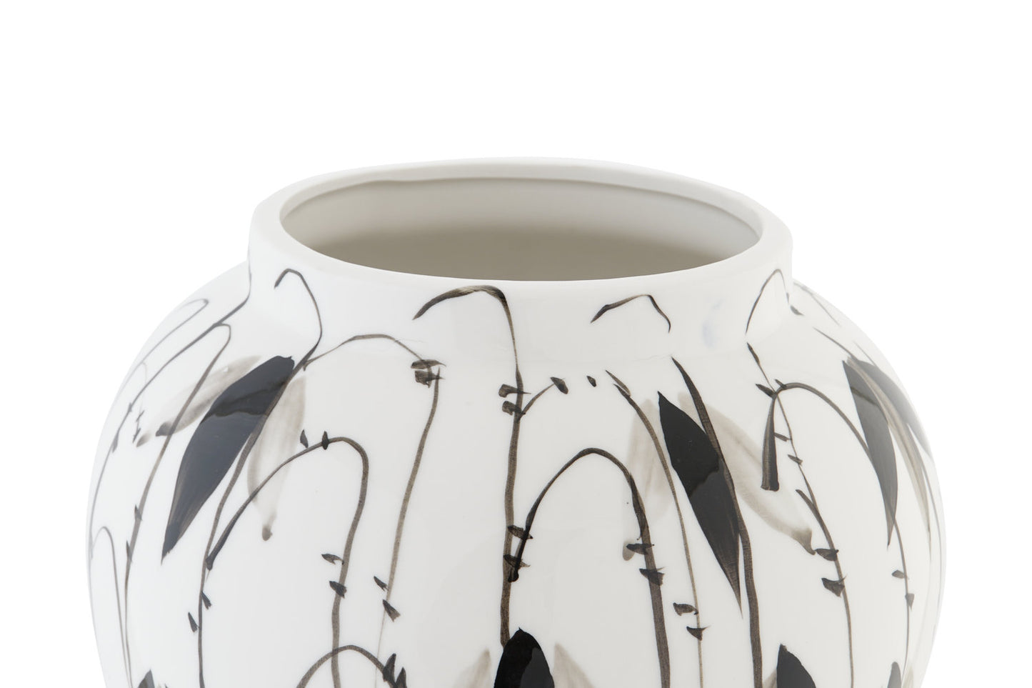 TIBOR PORCELANA 22X22X42 HOJAS BLANCO