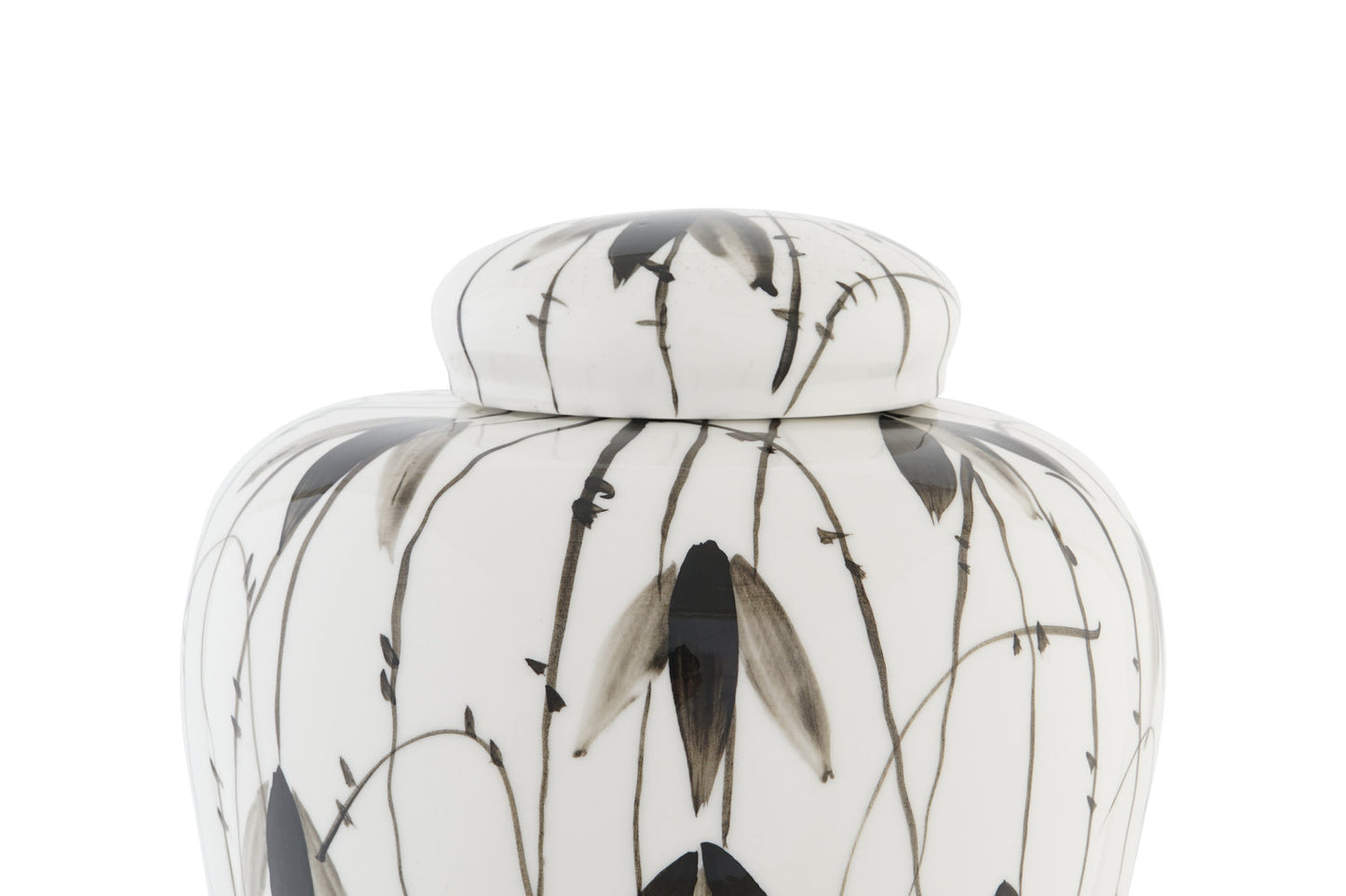 TIBOR PORCELANA 23X23X33 HOJAS BLANCO